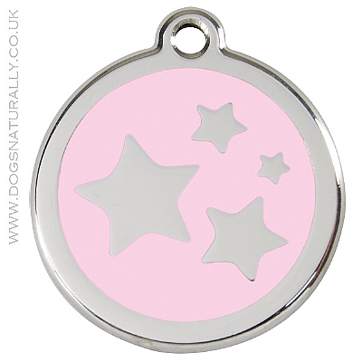 Pink Star Dog ID Tags (3x sizes)